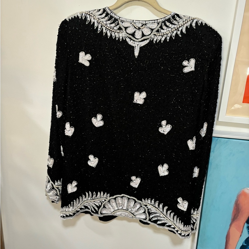Vintage Beaded Sequined Jacket - image 5